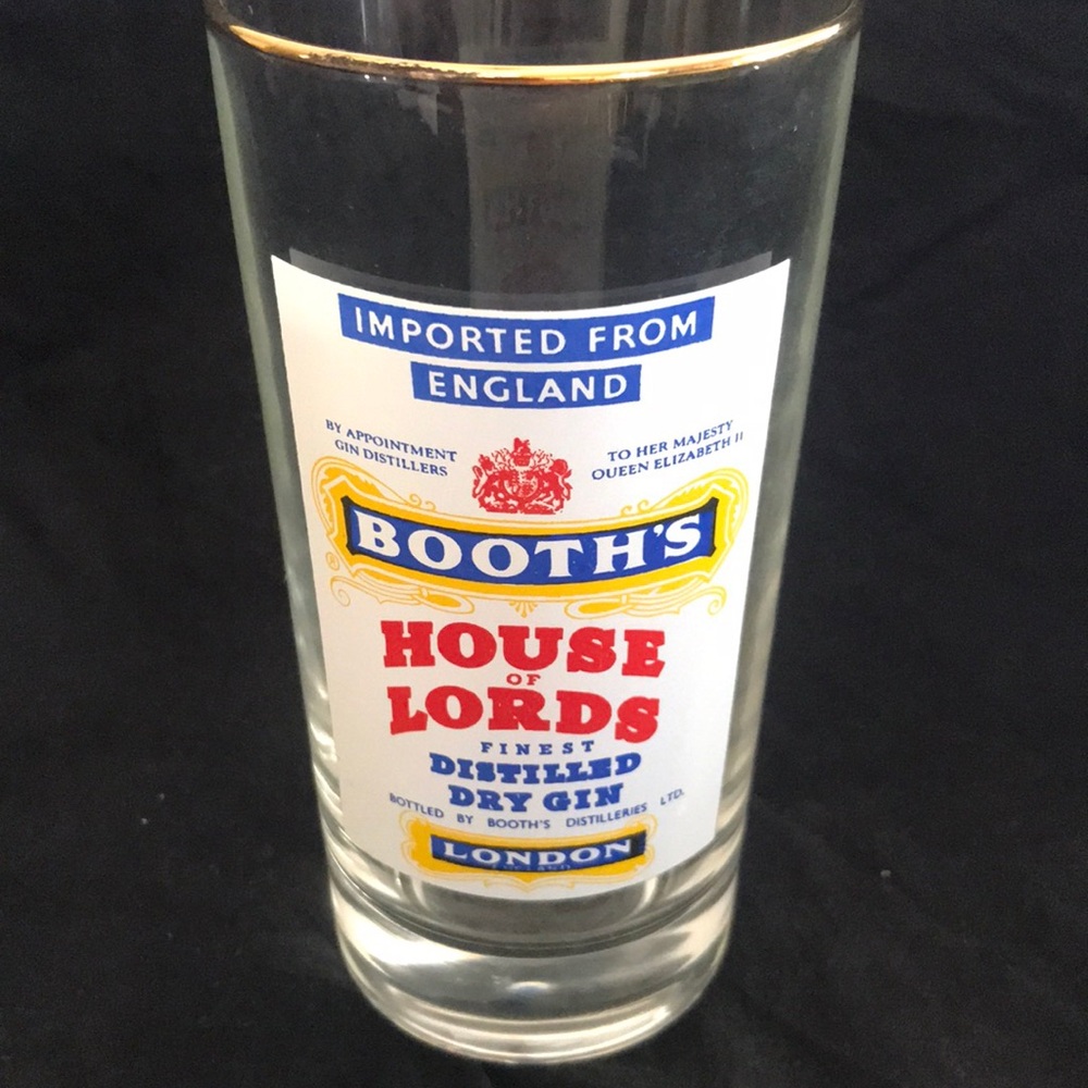 Vintage Booth’s Gin Drinking Glass